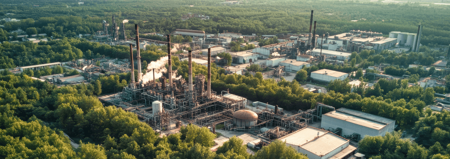 Aerial view of the Arosolv sustainable processing facility